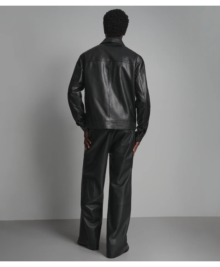 Hendrix Leather Zip Shirt Jacket