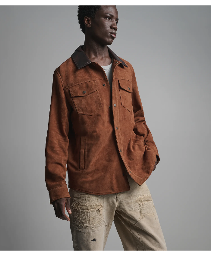 Zion Vintage Suede Shirt Jacket