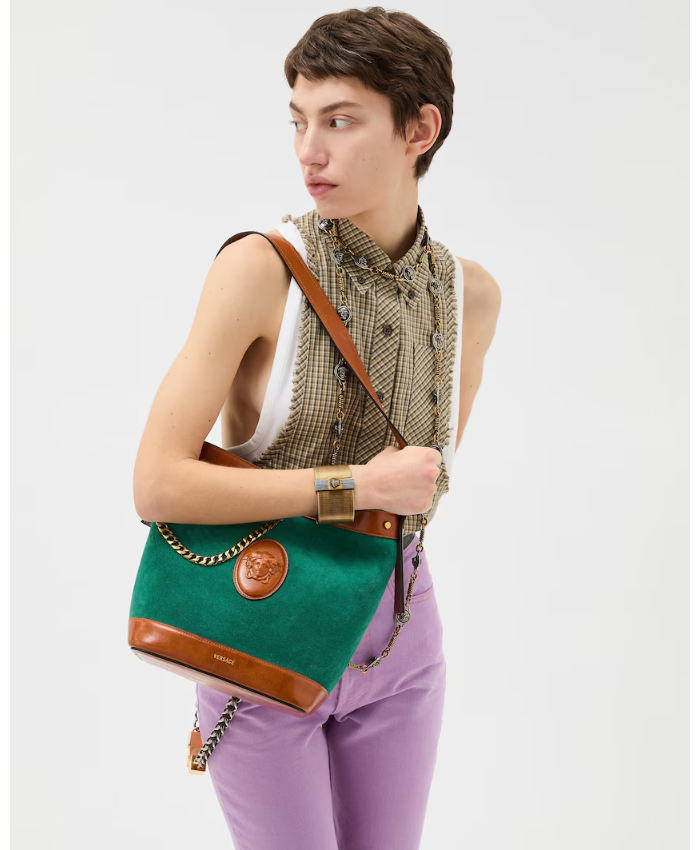 Pivot Small Suede Bucket Bag