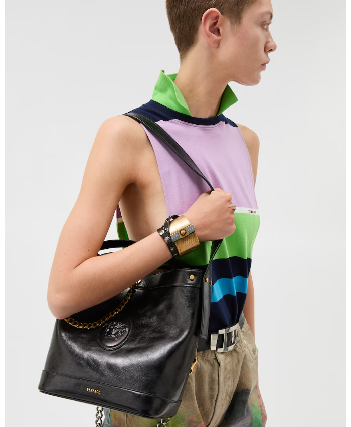 Pivot Small Leather Bucket Bag