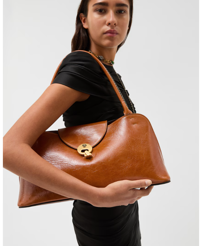 Vivian Leather East/West Shoulder Bag
