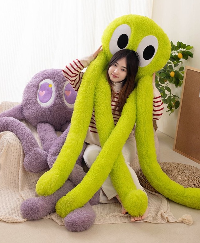 200CM Giant Green And Purple Octopus Plush Toy