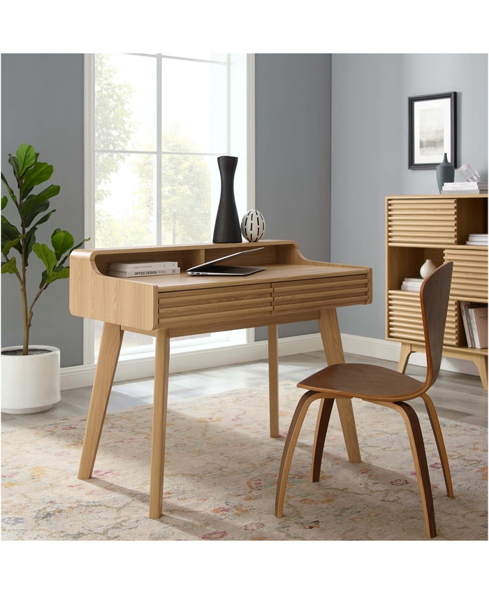 Render Writing Desk In Oak