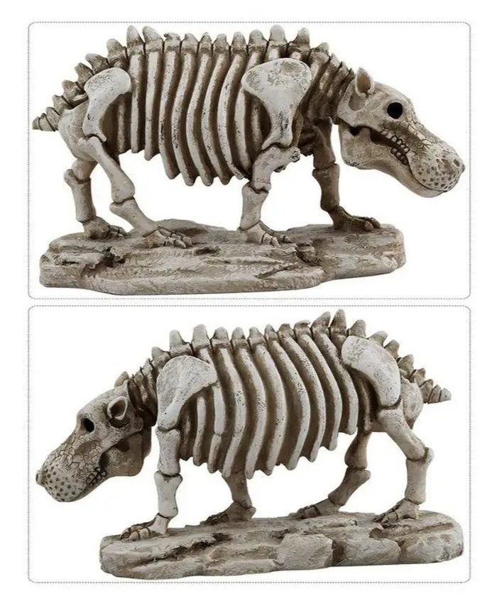 Skeleton Hippo Figurine
