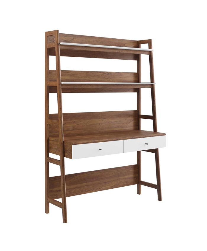 Bixby Office Desk In Walnut White