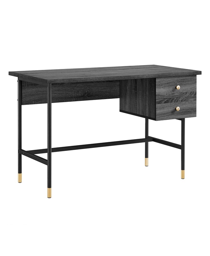 Nexus Office Desk In Black Charcoal