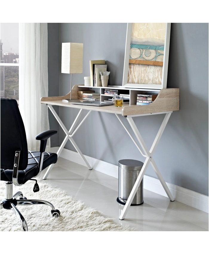 Bin Office Desk In Oak