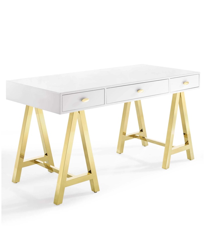 Jettison Office Desk In Gold White