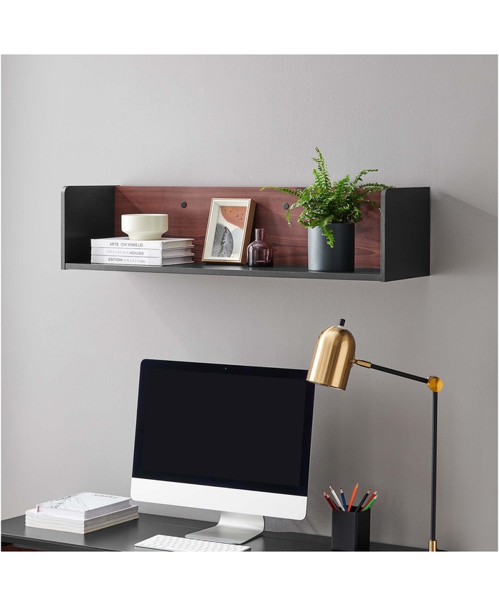 Kinetic Wall-Mount Shelf in Black Cherry