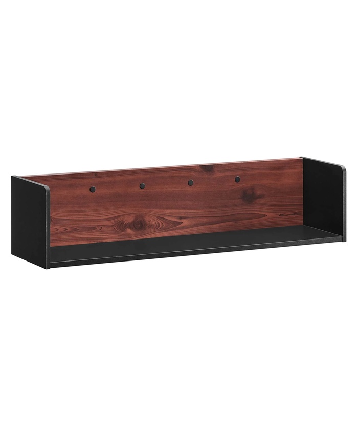 Kinetic Wall-Mount Shelf In Black Cherry