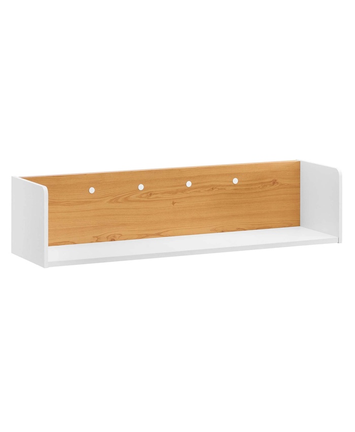 Kinetic Wall-Mount Shelf In White Natural