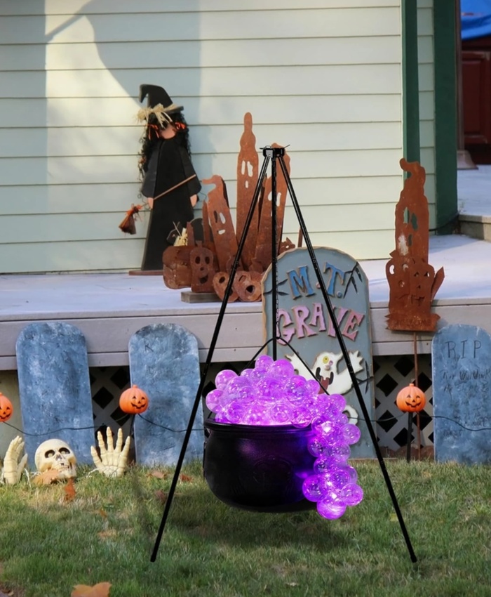 Large Halloween Cauldron Pot