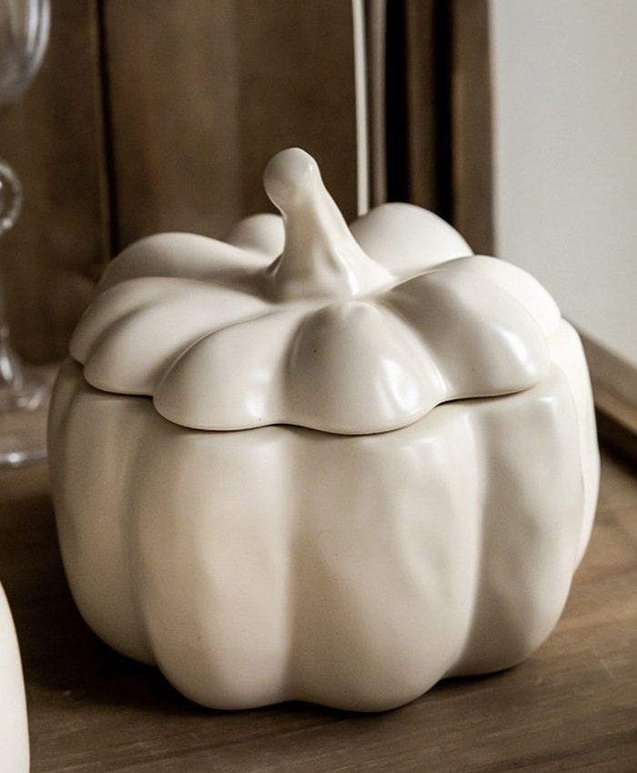 Ceramic Pumpkin Bowl with Lid