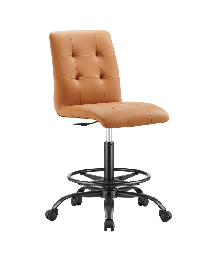 Drafting Chair In Black Tan