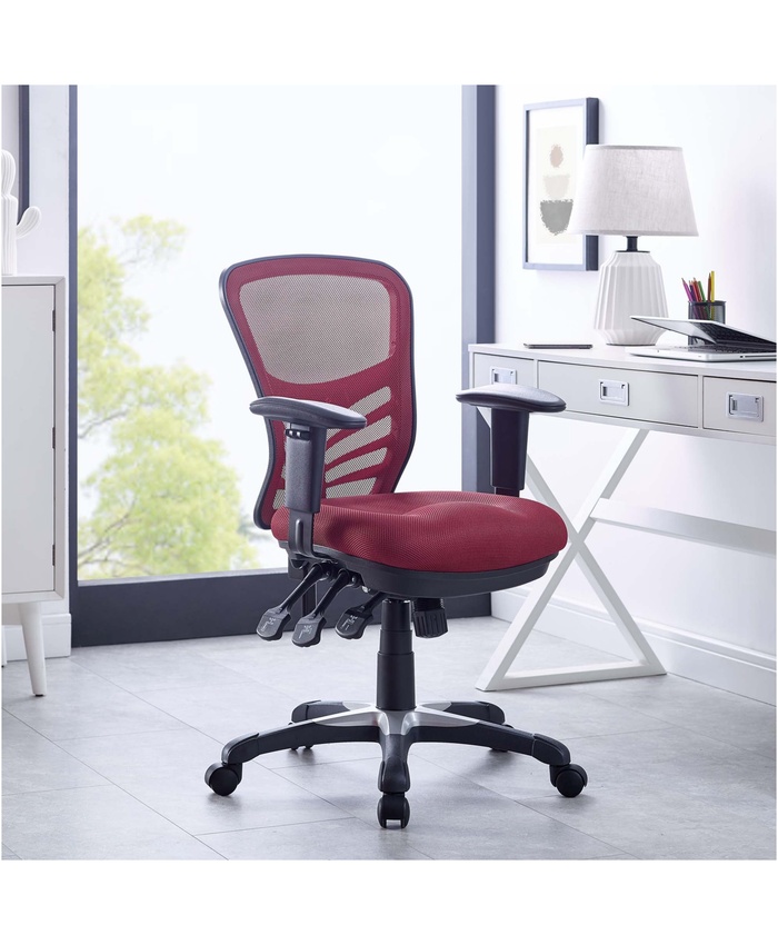 Articulate Mesh Office Chair In Red