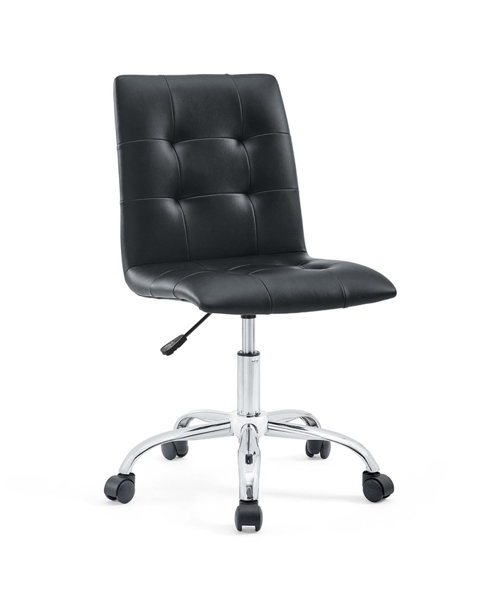Prim Armless Mid Back Office Chair In Black