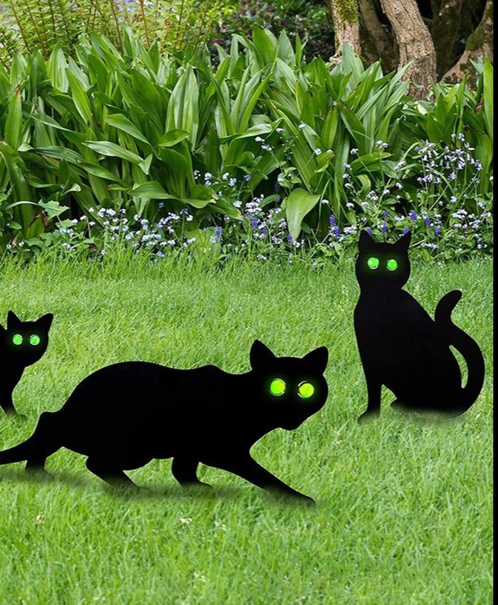 3-Piece Black Cat 3-Piece Black Cat Halloween Yard Decoration SetHalloween Yard Decoration Set