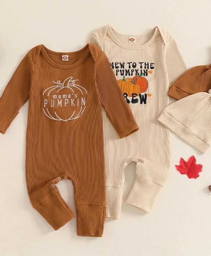 Baby Boys Halloween Romper With Hat