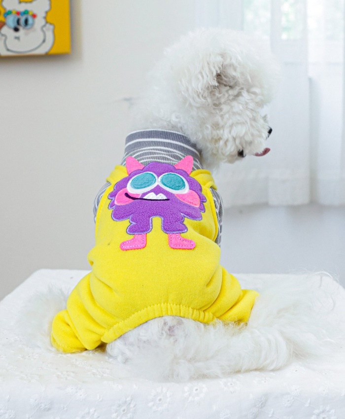 Striped Halloween Pet Romper For Small Dogs