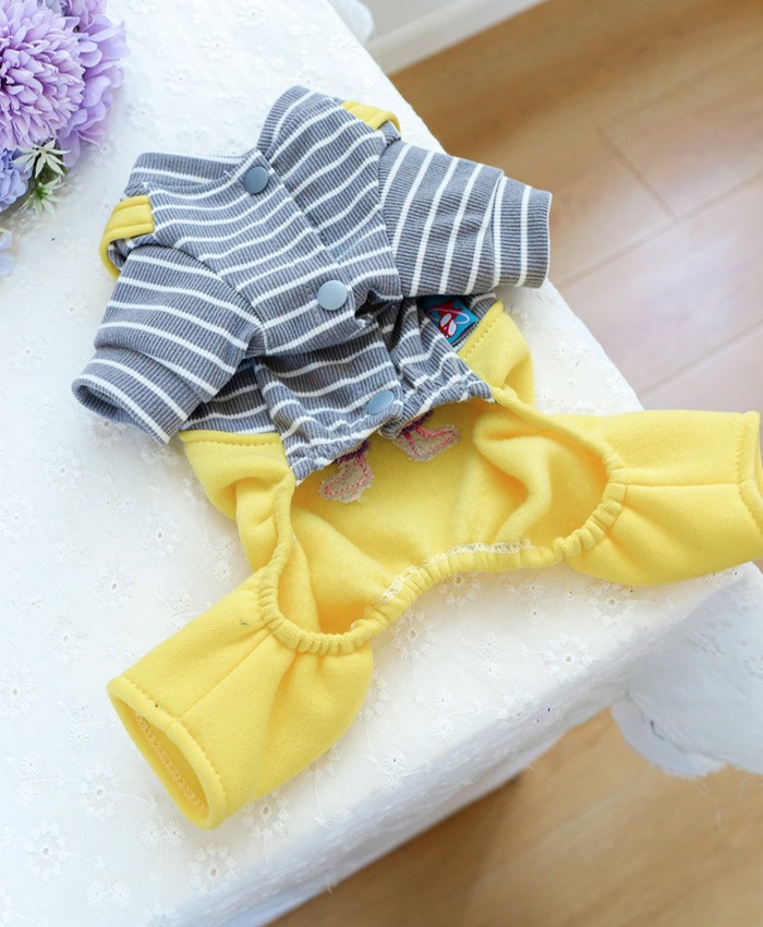 Striped Halloween Pet Romper For Small Dogs