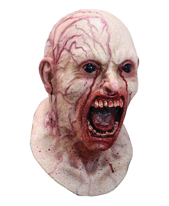 Terrifying Infected Zombie Halloween Latex Mask For Adults