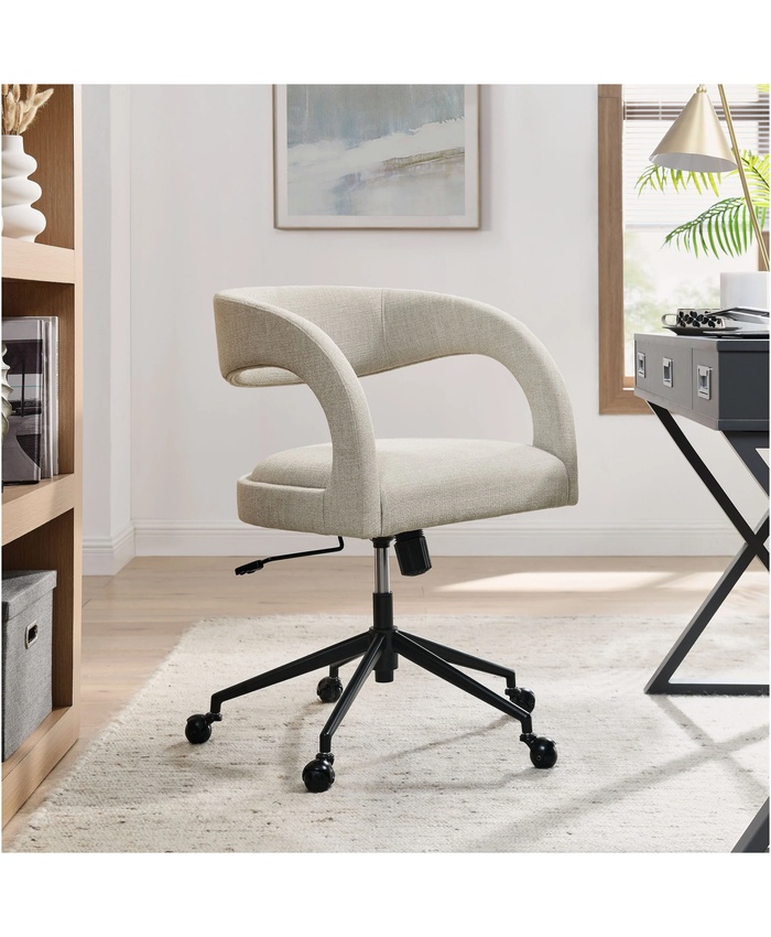  Pinnacle Upholstered Office Chair In Linen