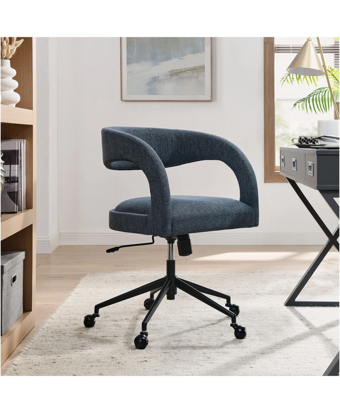 Pinnacle Upholstered Office Chair In Slate Blue