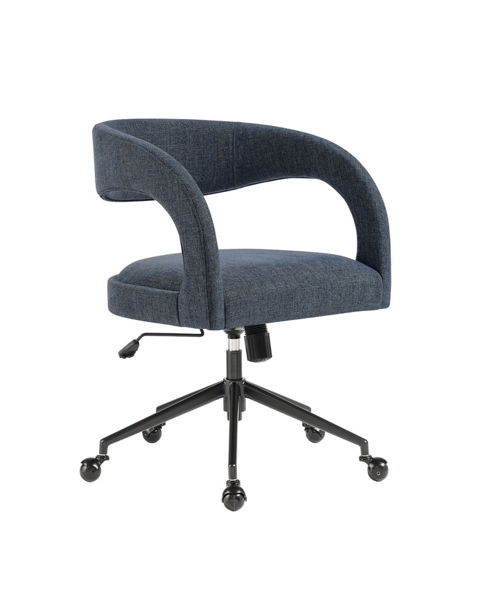 Pinnacle Upholstered Office Chair In Slate Blue