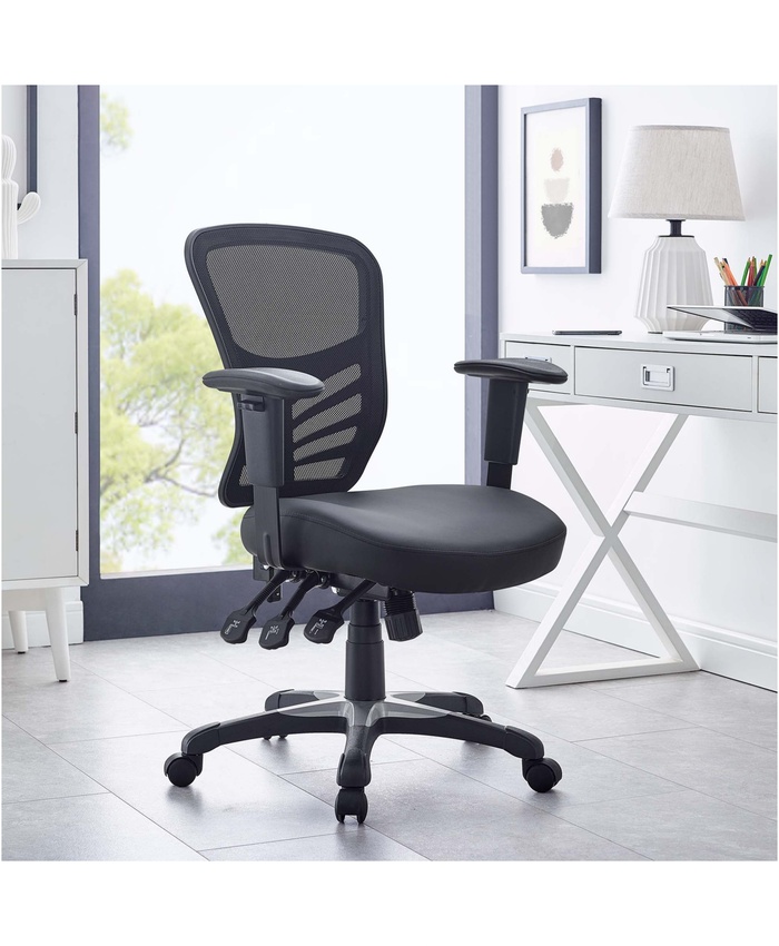 Articulate Vinyl Office Chair In Black
