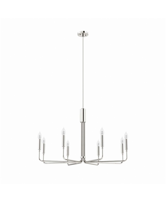 Rekindle 8-Light Chandelier In Polished Nickel