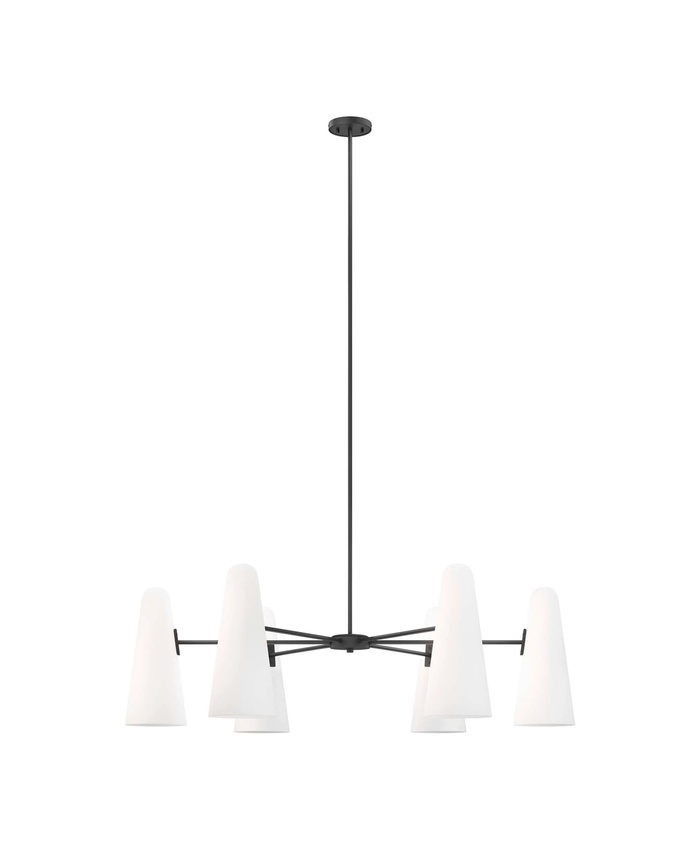 Beacon 6-Light Chandelier In Opal Black