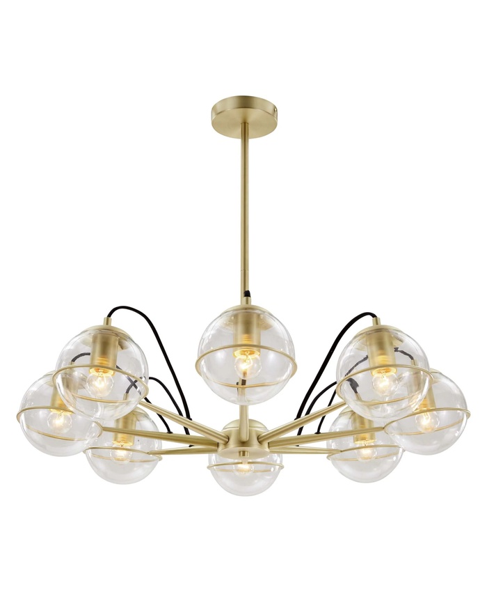 Hanna 8-Light Chandelier In Clear Gold
