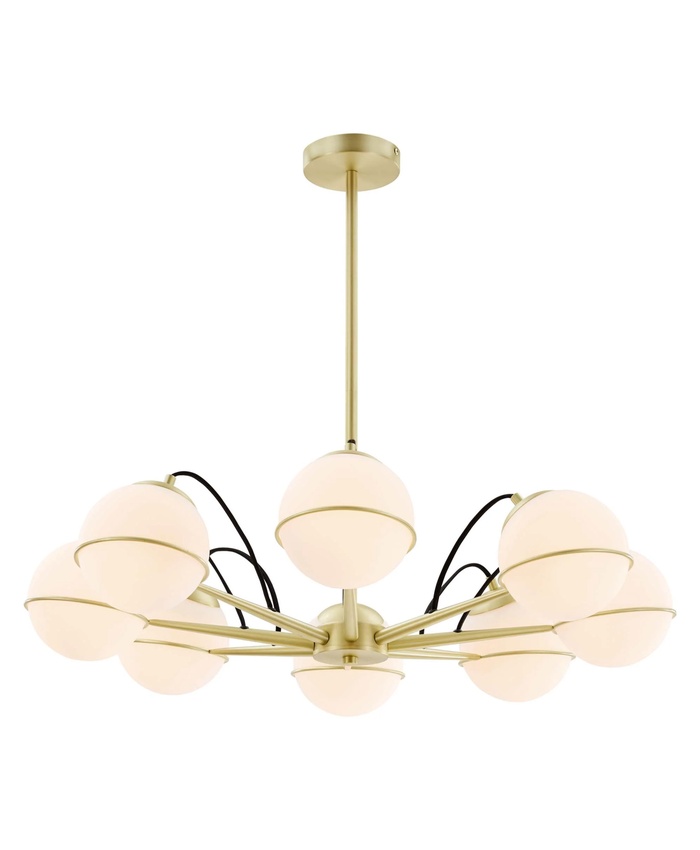 Hanna 8-Light Chandelier In Opal Gold
