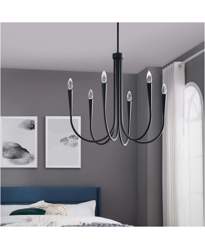 Penrose 6-Light Chandelier In Black