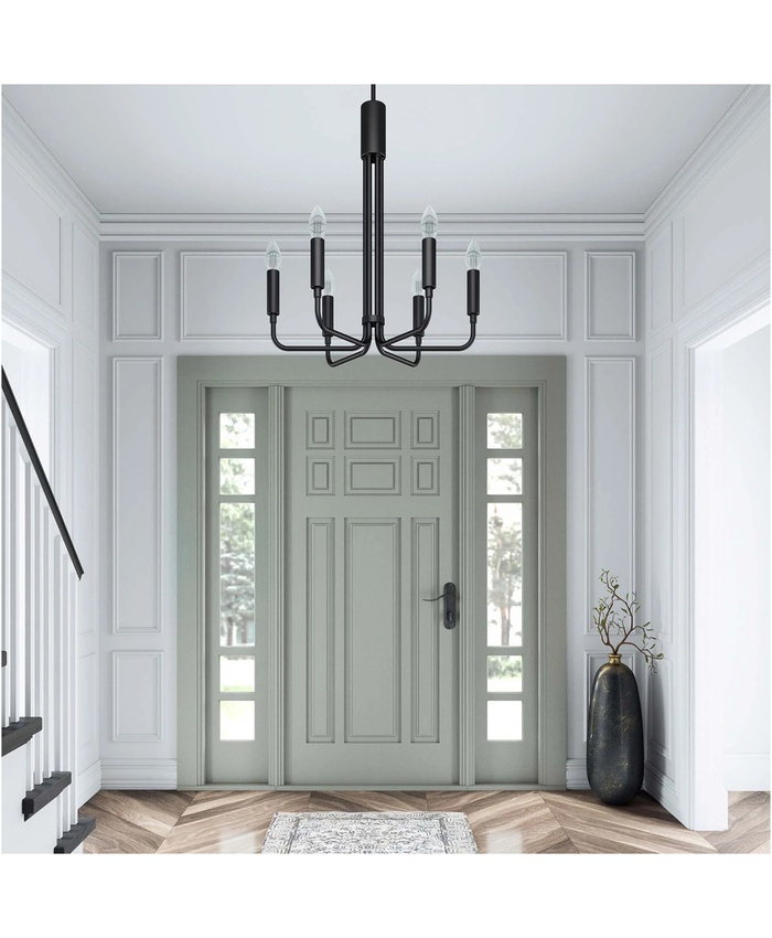Rekindle 6-Light Chandelier In Black