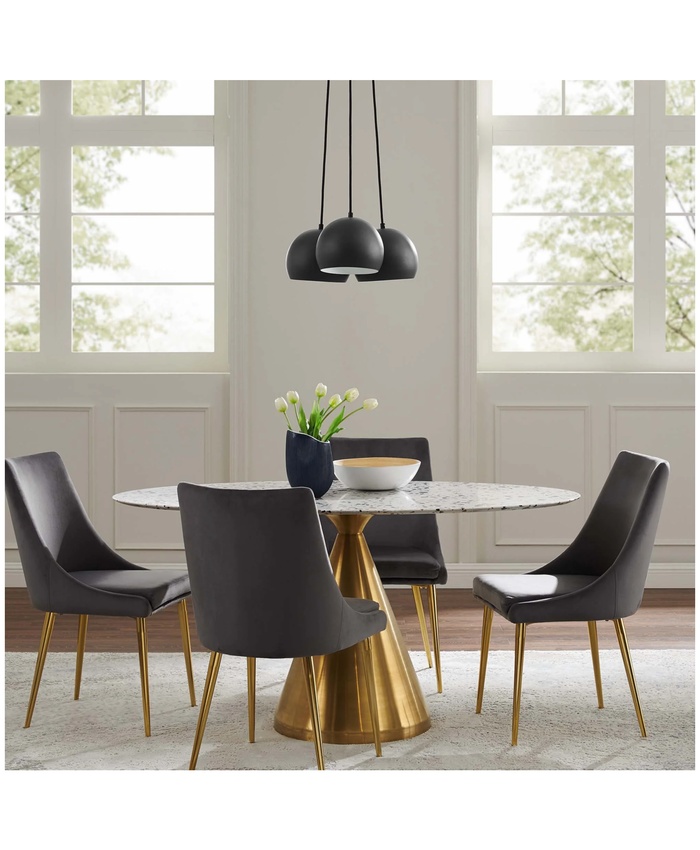 Chalice 3-Light Metal Pendant In Black