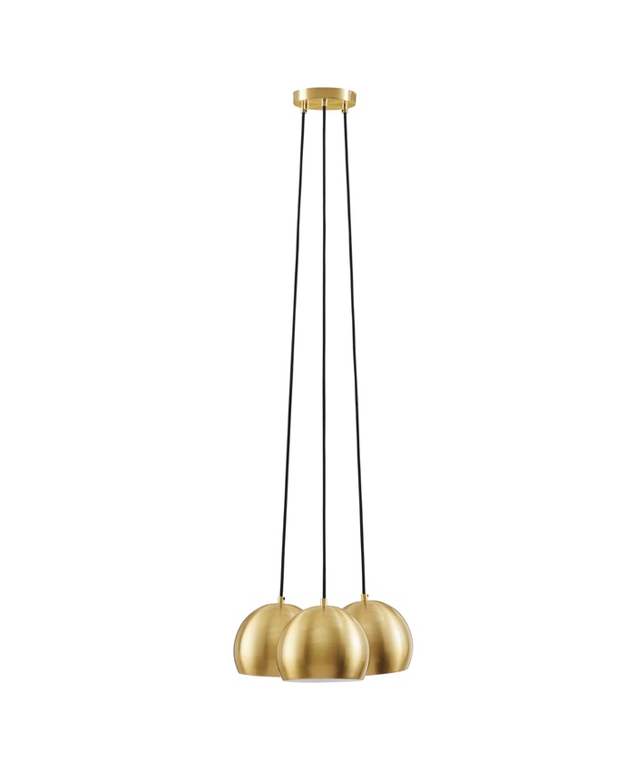 Chalice 3-Light Metal Pendant In Satin Brass