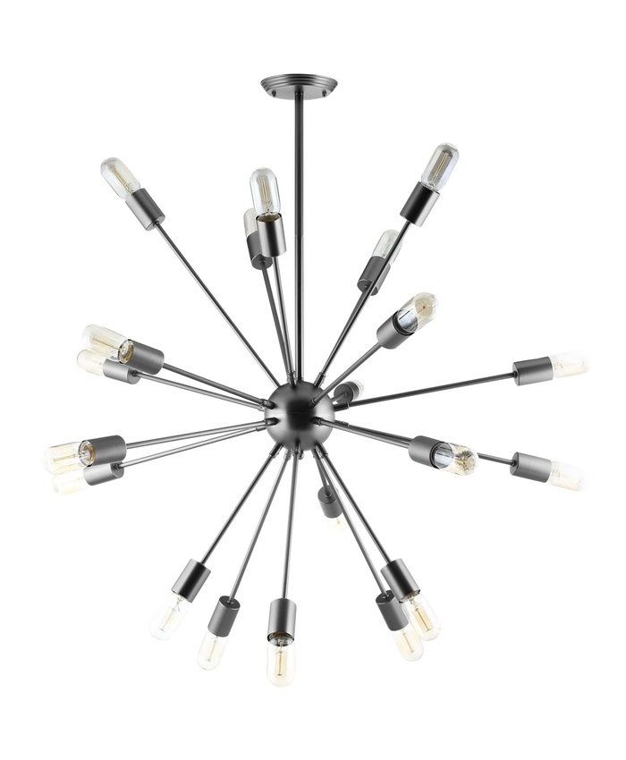 Beam Stainless Steel Chandelier In Gray