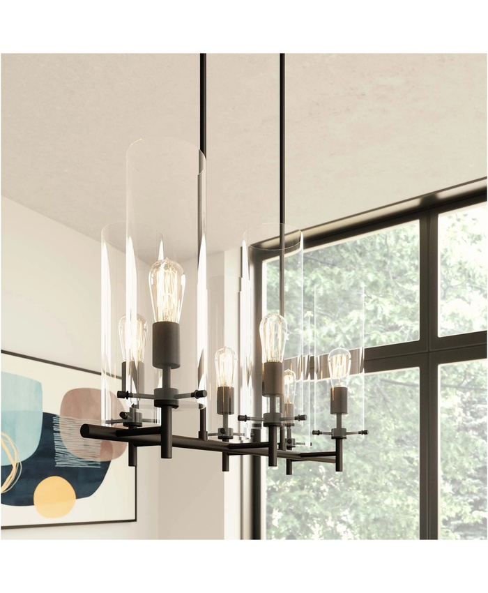 Skylark 6-Light Chandelier In Clear Black