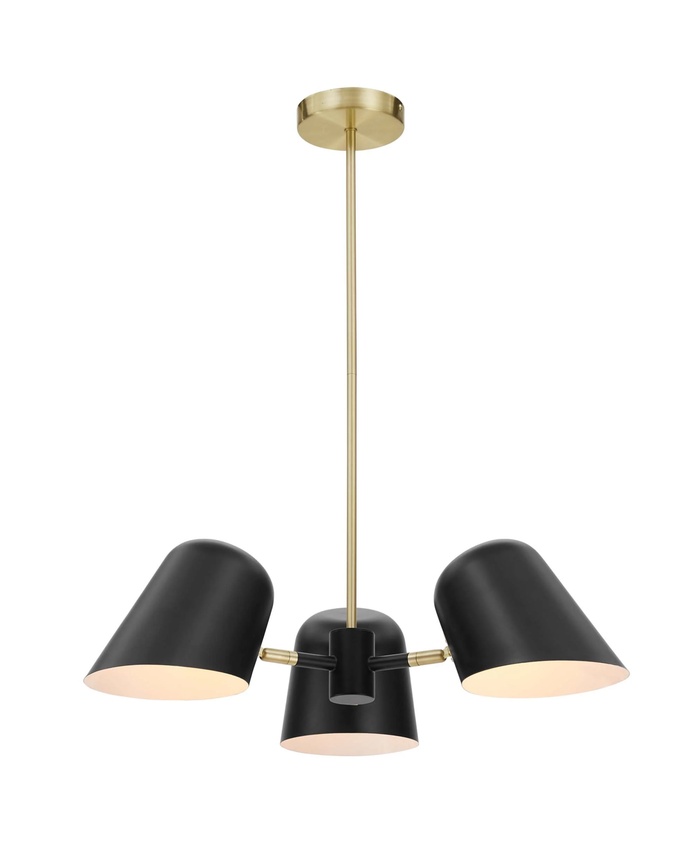 Briana 3-Light Pendant Light in Black