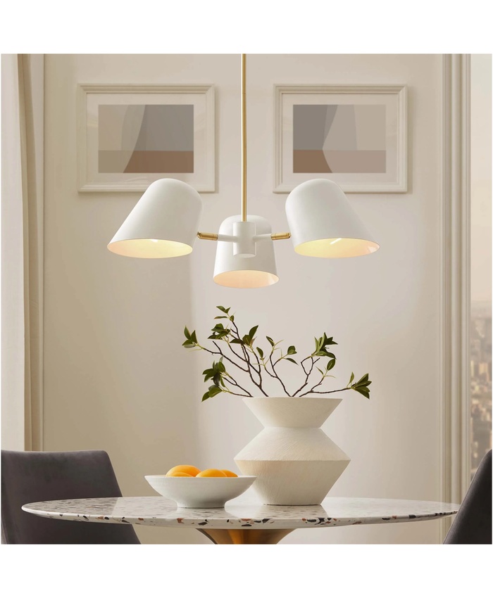 Briana 3-Light Pendant Light In White