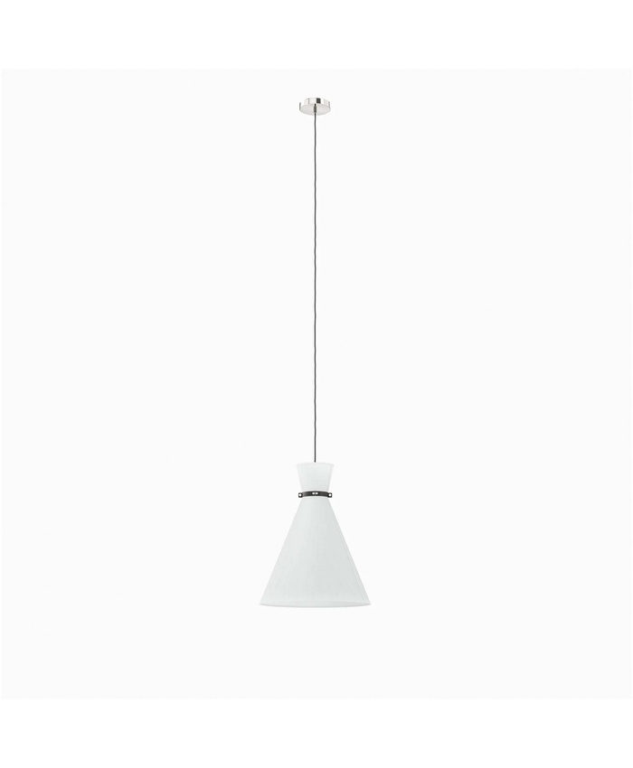 Starlight 1-Light Pendant Light In White Polished Nickel