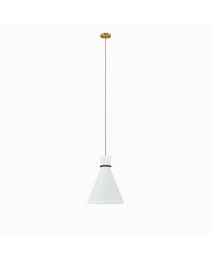 Starlight 1-Light Pendant Light In White Satin Brass
