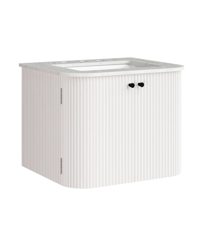 Vanity with Marble Sink in Ivory