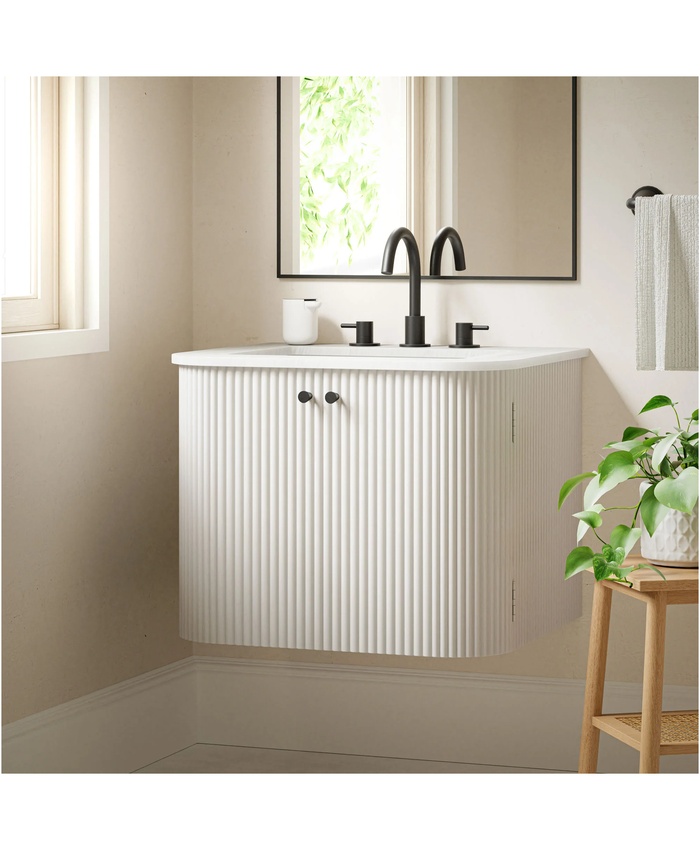 Vanity With Marble Sink In Ivory