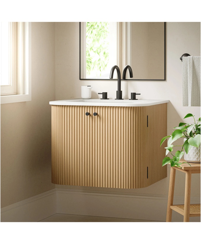 Vanity with Marble Sink in Natural