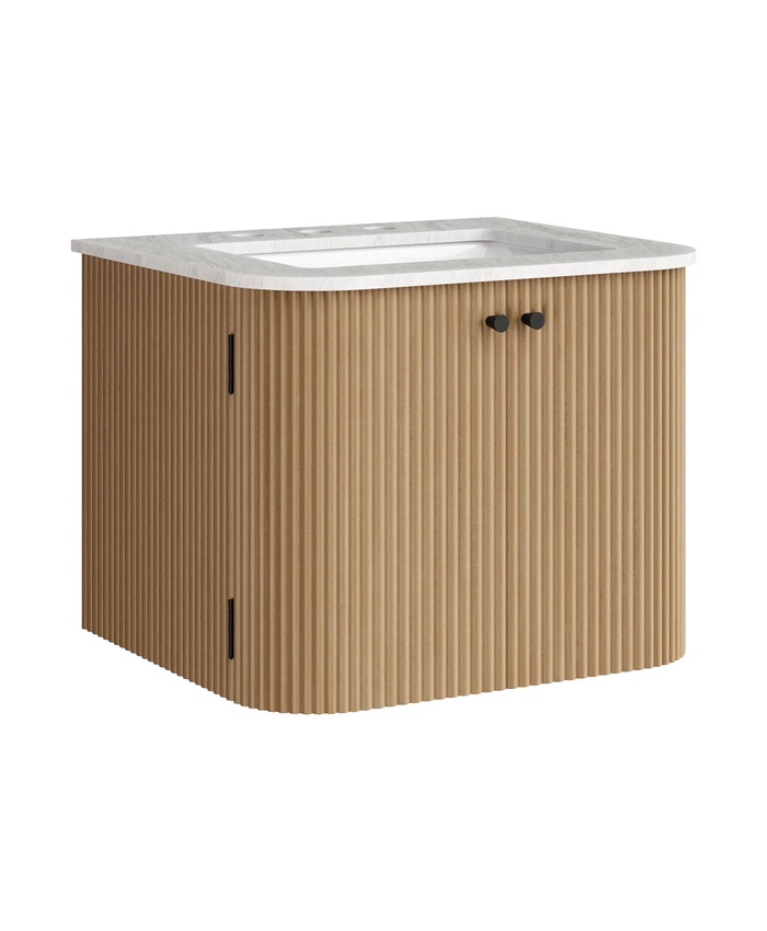 Vanity With Marble Sink In Natural