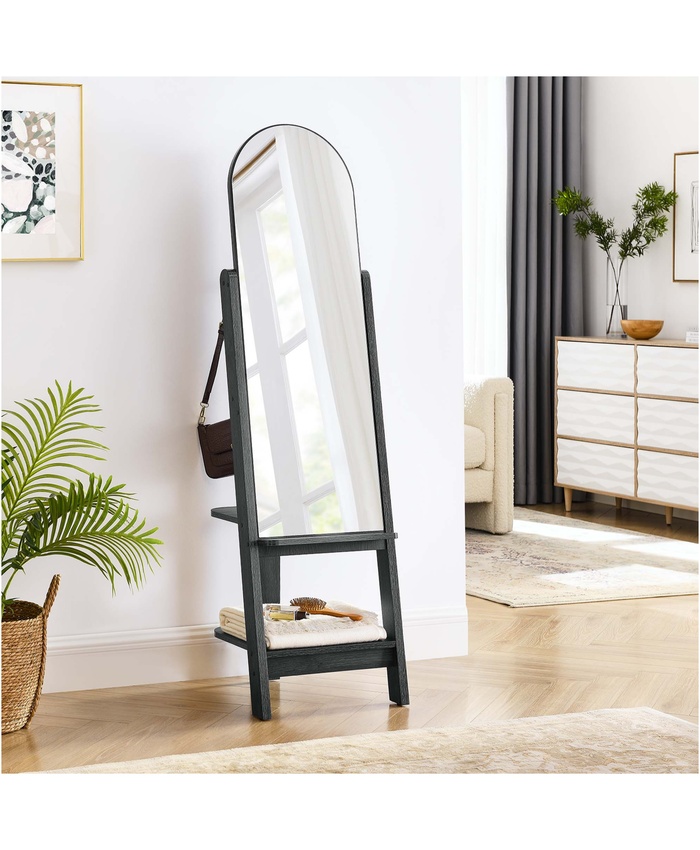 Ascend Standing Mirror in Black