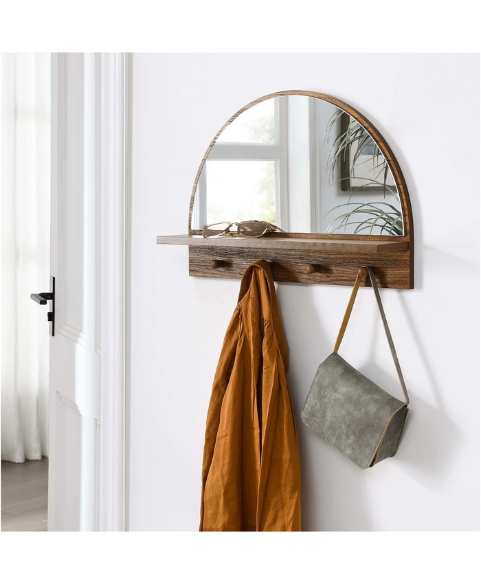 Moonbeam Arched Mirror In Walnut