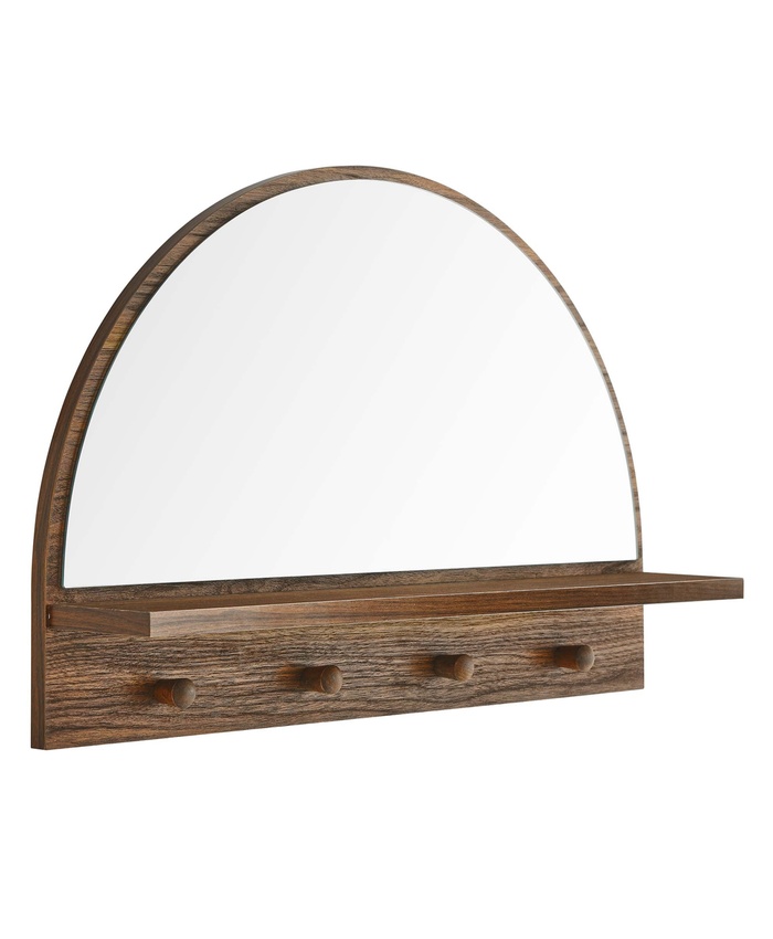 Moonbeam Arched Mirror in Walnut